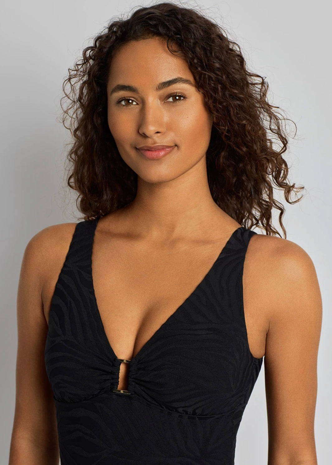 Ralph Lauren Black Jaquard Print Swimsuit