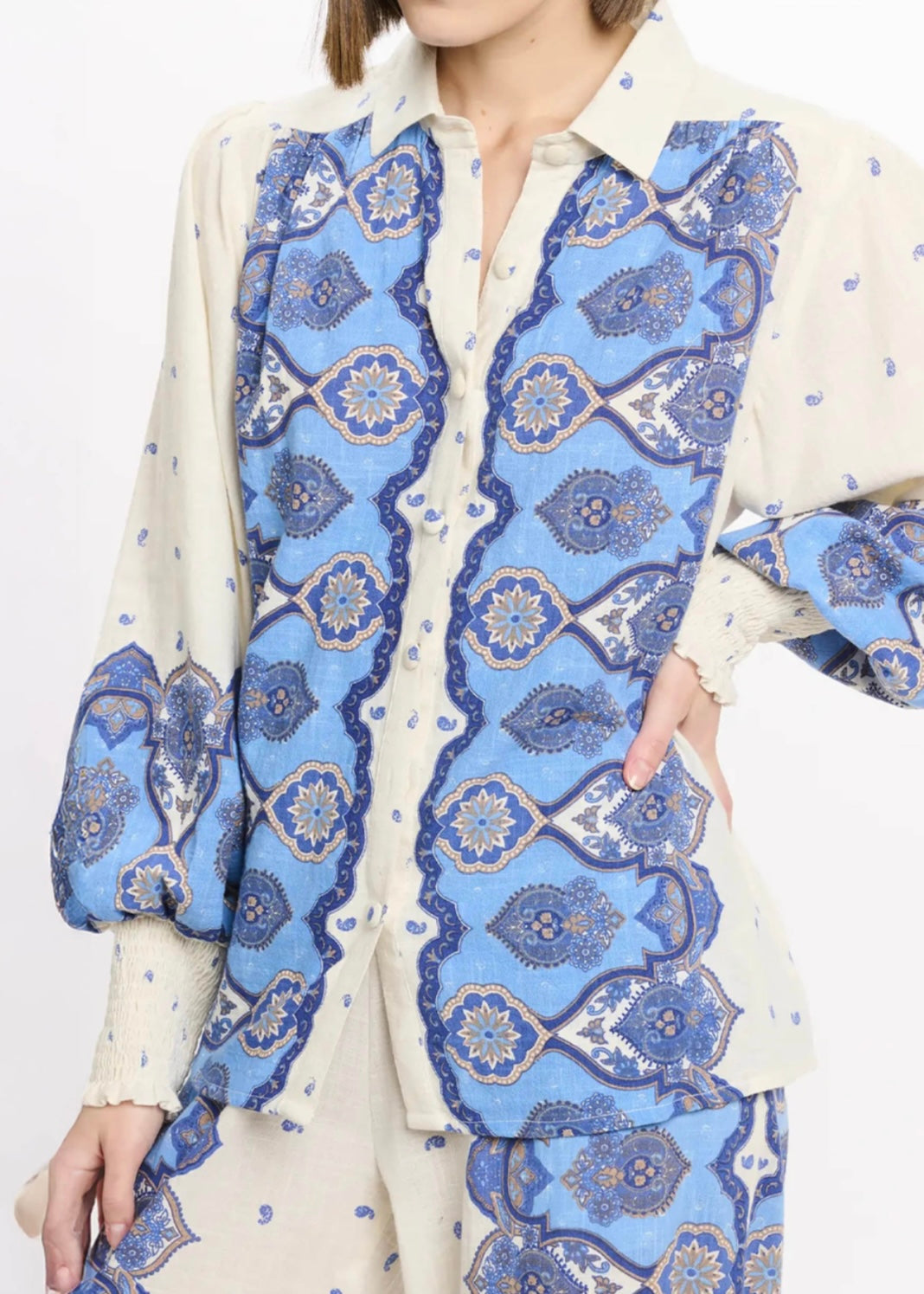 Miss June Viki Shirt In Blue