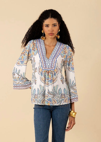 Hale Bob Kimber Jersey Beaded Top