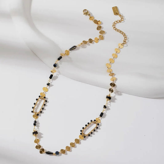 Ava Simple Chain Necklace In Black