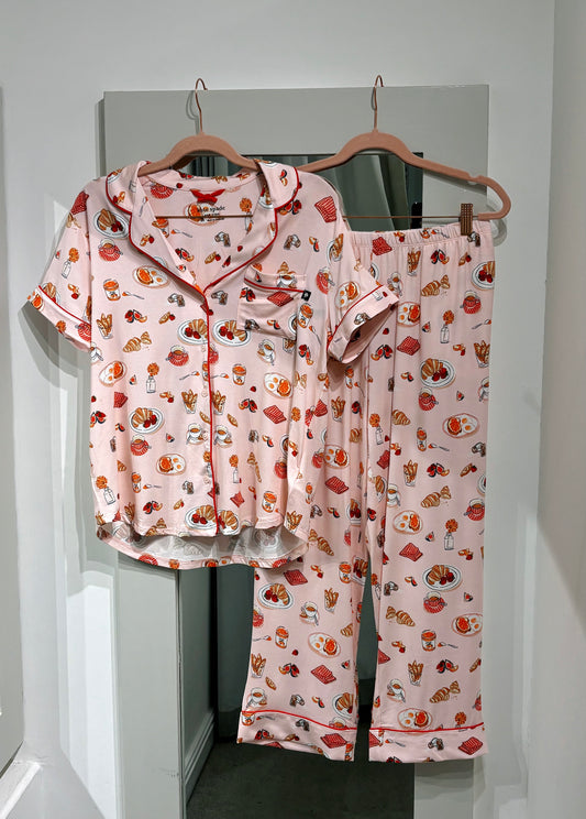 Kate Spade Croissant Pink Pyjama Set
