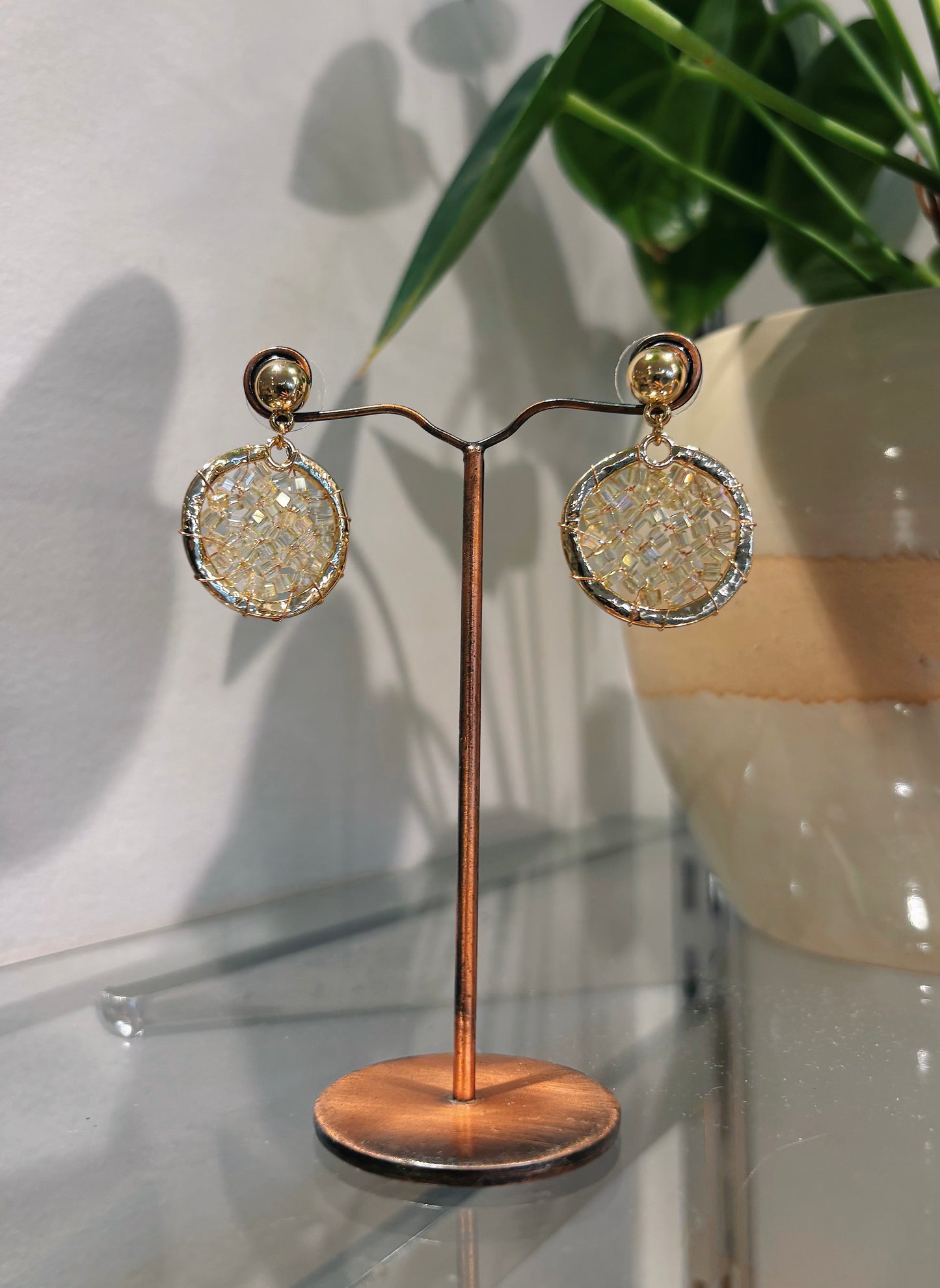 Circle Beaded Earrings