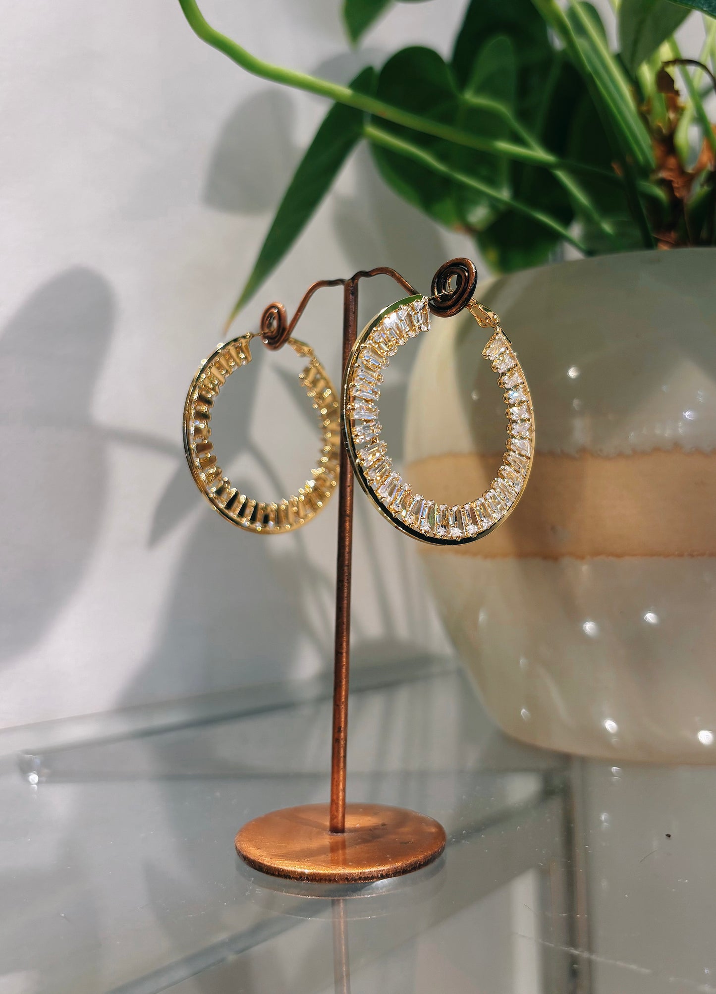 Crystal Hoop Earrings