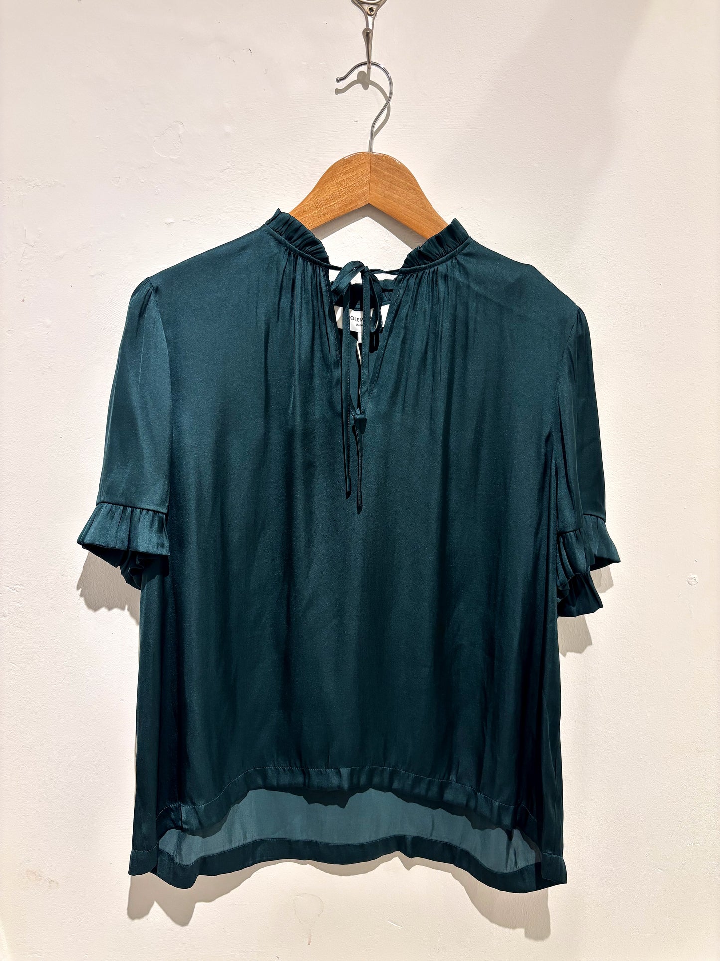 Rosemunde Tie Neck Emerald Green Blouse