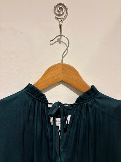 Rosemunde Tie Neck Emerald Green Blouse
