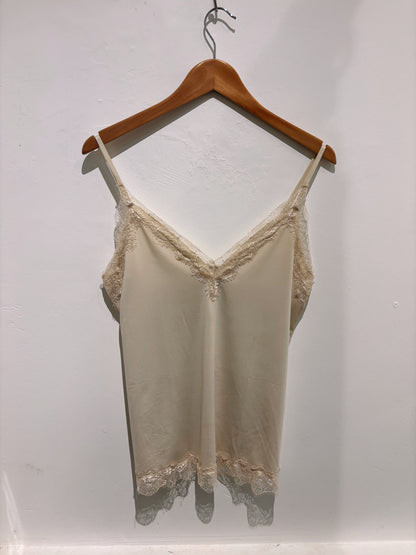 Rosemunde Strap Top With Lace In Moonstone
