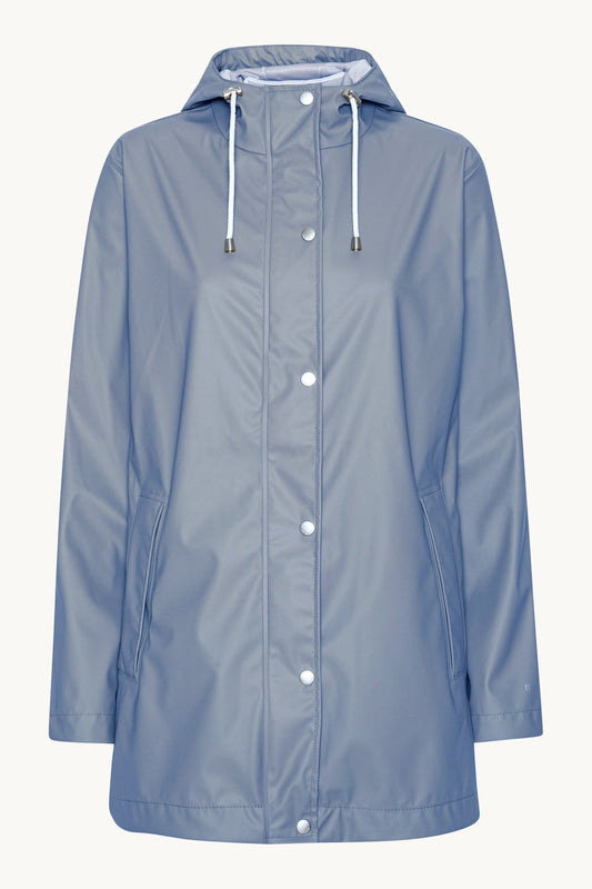 ILSE JACOBSEN Raincoat In Grey/Blue