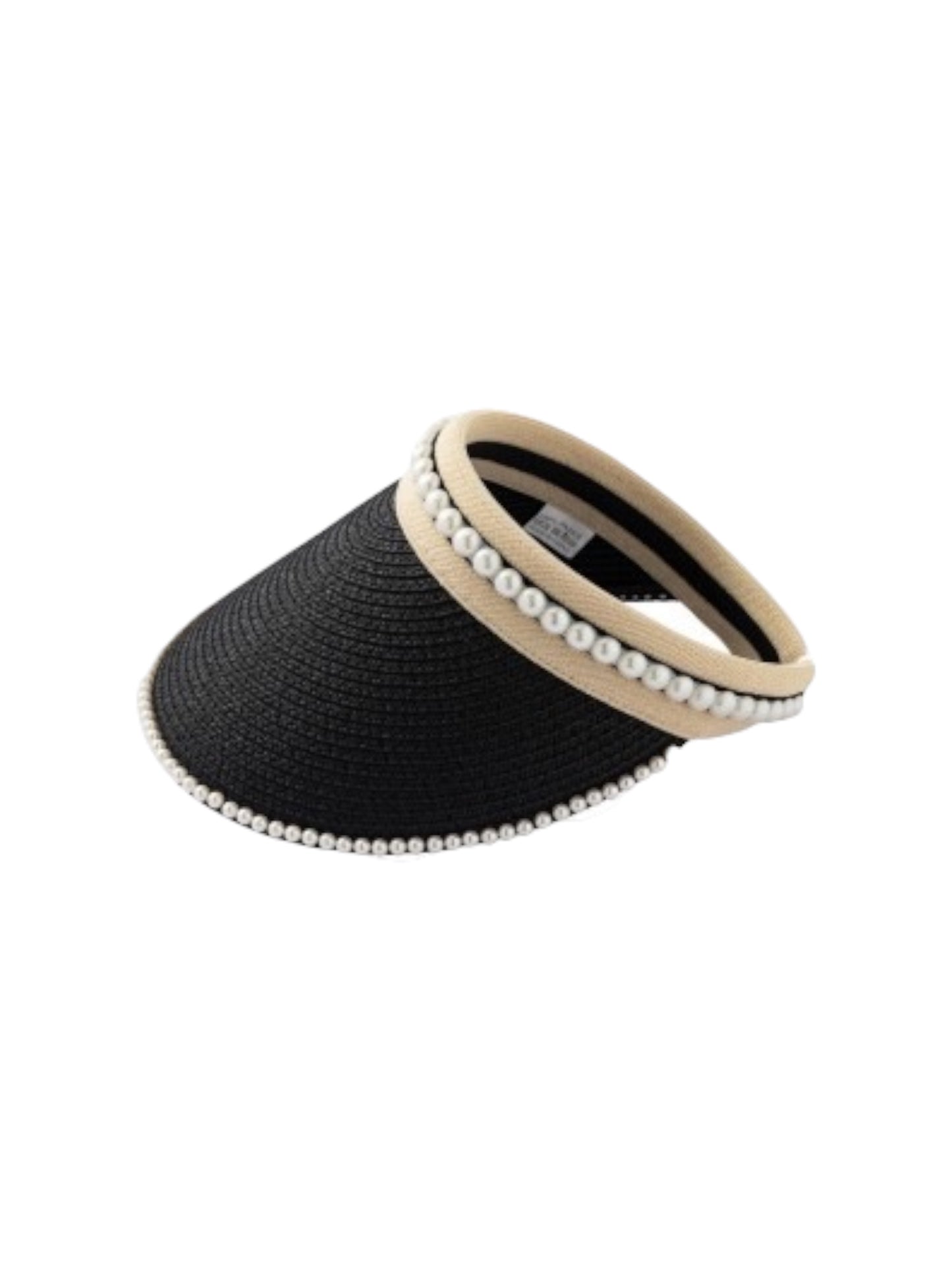 Pearl Detail Sun Visor In Black