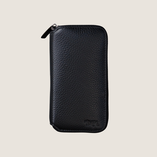 Leather Jewellery Case In Black