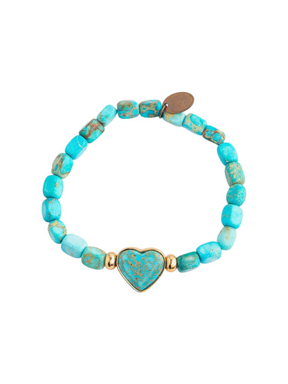 Wild Spirit Blue Jasper Heart Bracelet