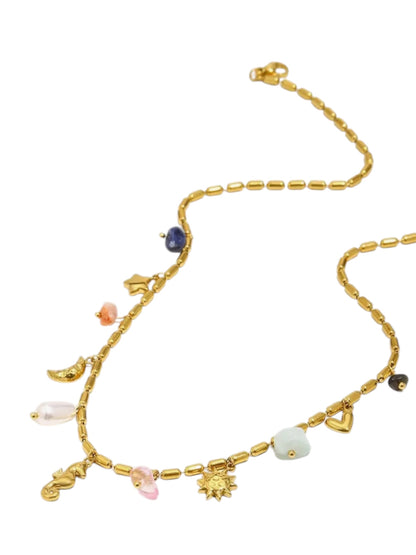 Wild Spirit Seaside Charm Gold Plated Necklace