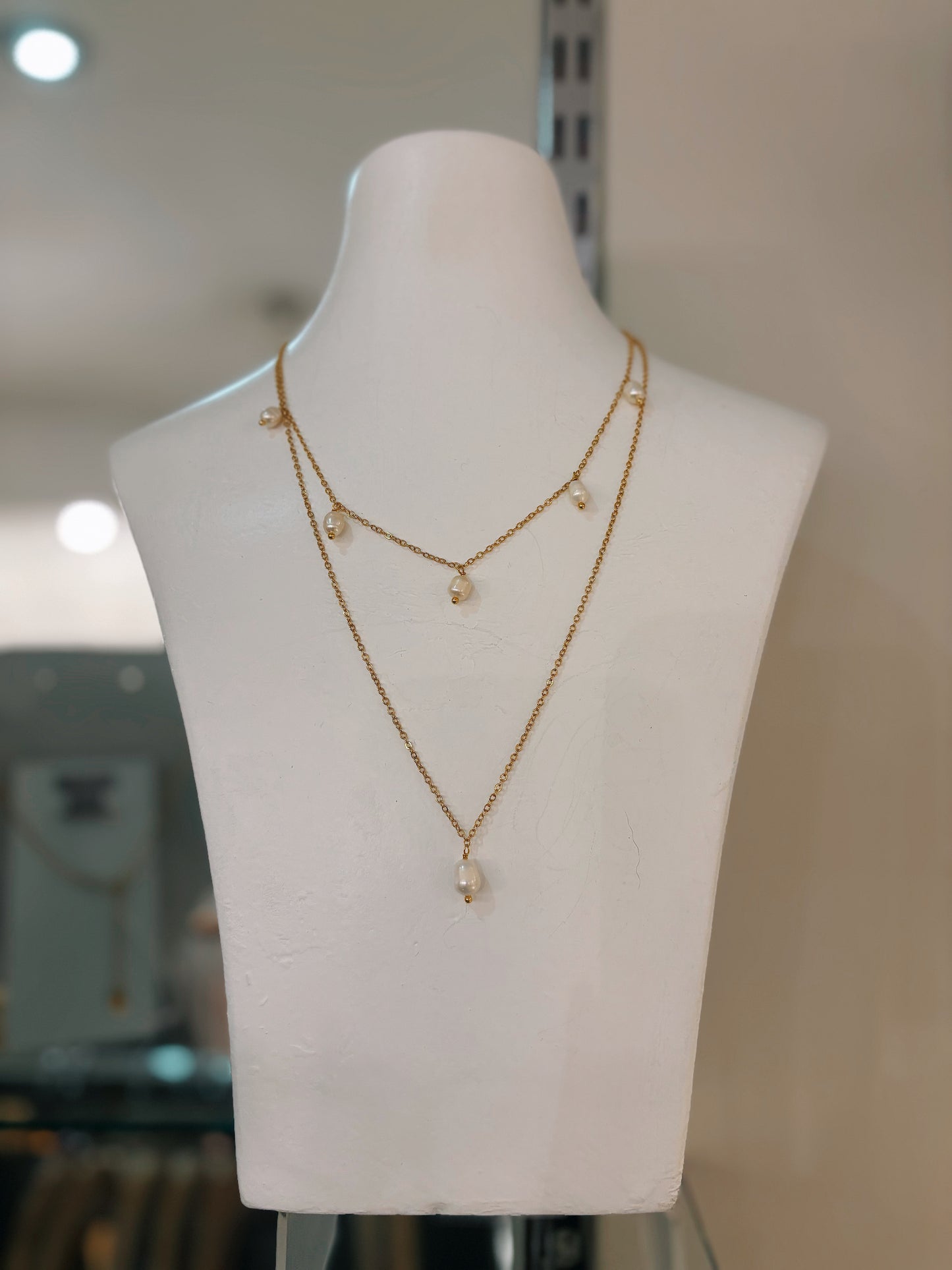 Pearl Double Layer Necklace