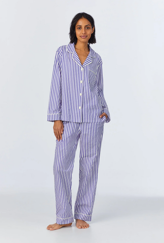 Bedhead Blue Stripe Cotton Button Down Nightwear Set