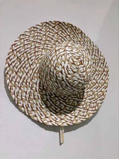 Malissa J Sun Hat With Woven/ Metallic