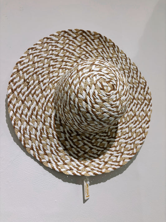 Malissa J Sun Hat With Woven/ Metallic