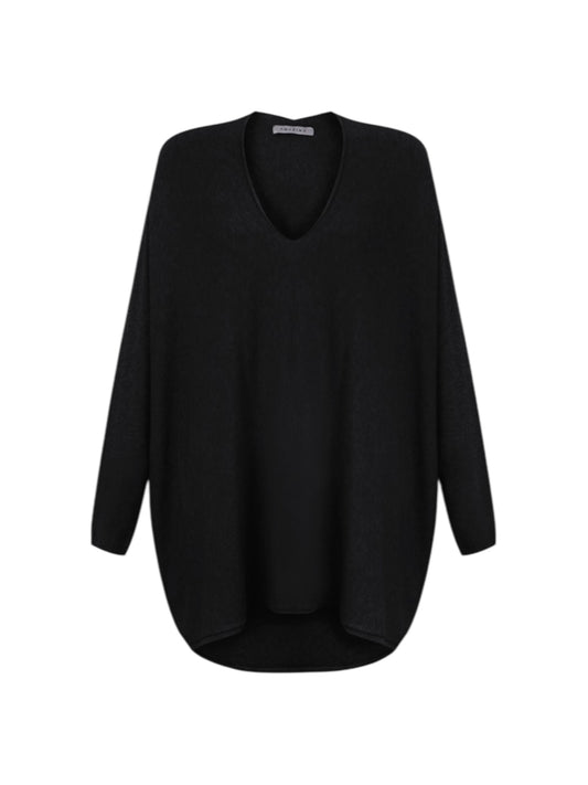 Amazing Woman Mika X Fine Knit Oversized Jumper In Black