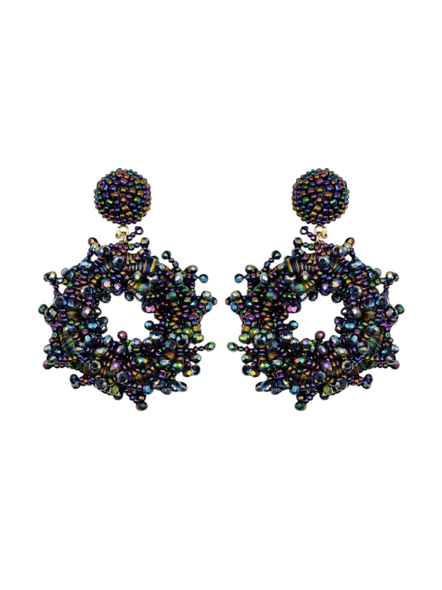 Aurora Orbit Beaded Earrings