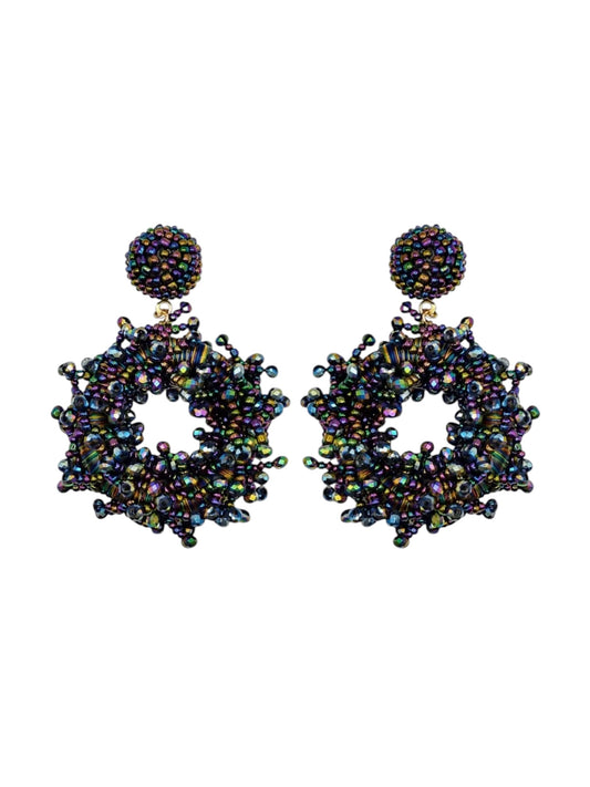 Aurora Orbit Beaded Earrings