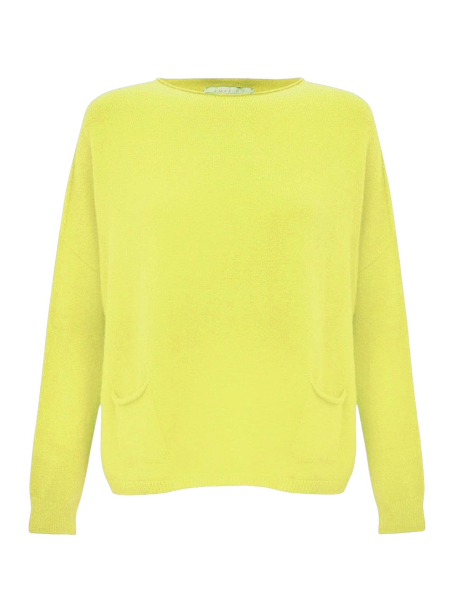 Amazing Woman Jodie Front Pocket Supersoft Knit Jumper In Pistachio