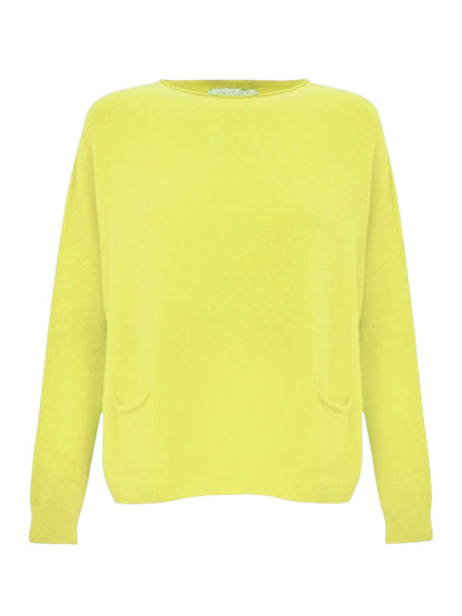 Amazing Woman Jodie Front Pocket Supersoft Knit Jumper In Pistachio