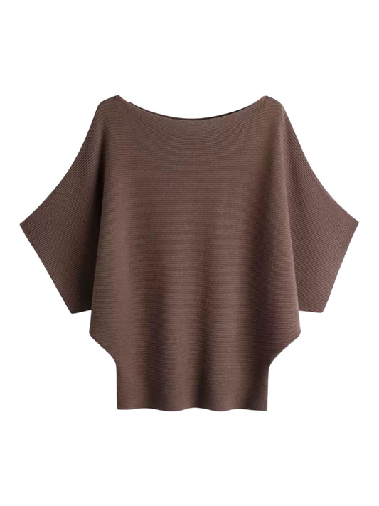 Off The Shoulder Jumper In Brown