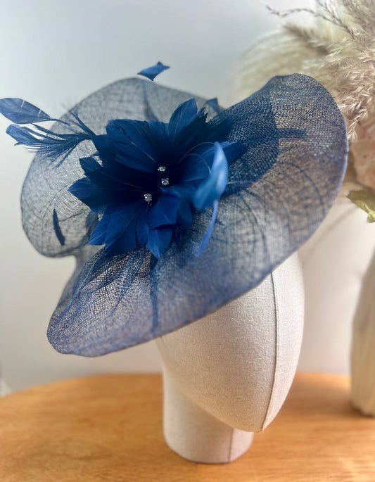 Navy Pink Fascinator