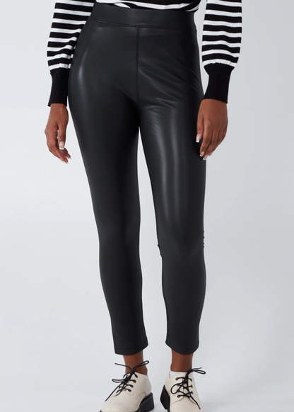 Black PU Leather Look Leggings