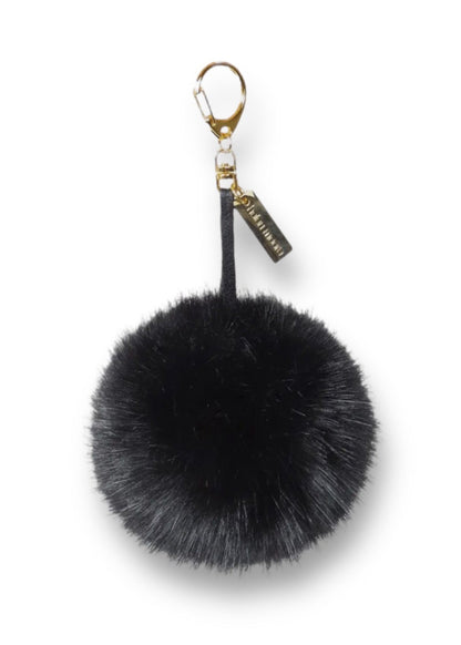 Helen Moore Faux Fur Keyring In Black
