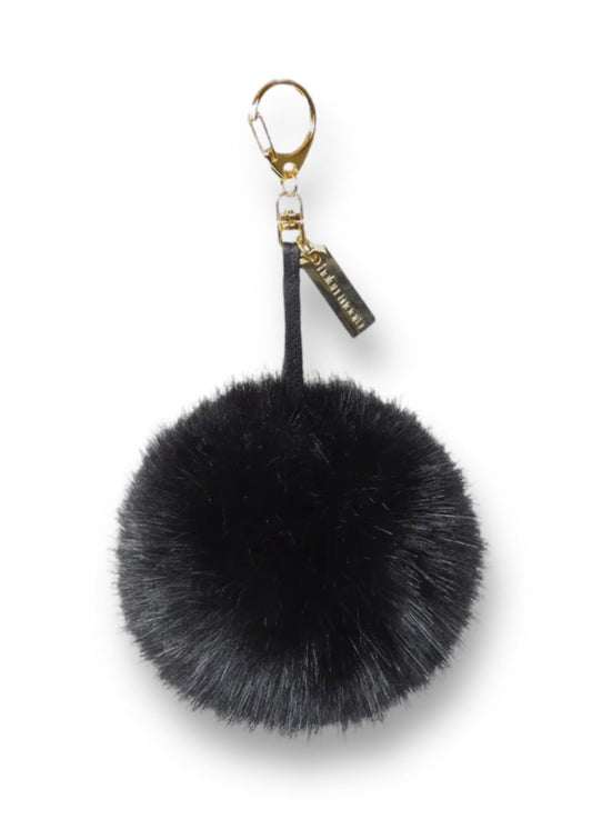 Helen Moore Faux Fur Keyring In Black