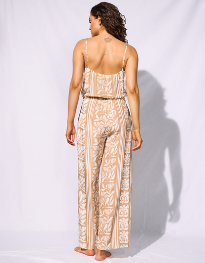 Watercult Coastal Bohemia Jumpsuit - Sand Cotton