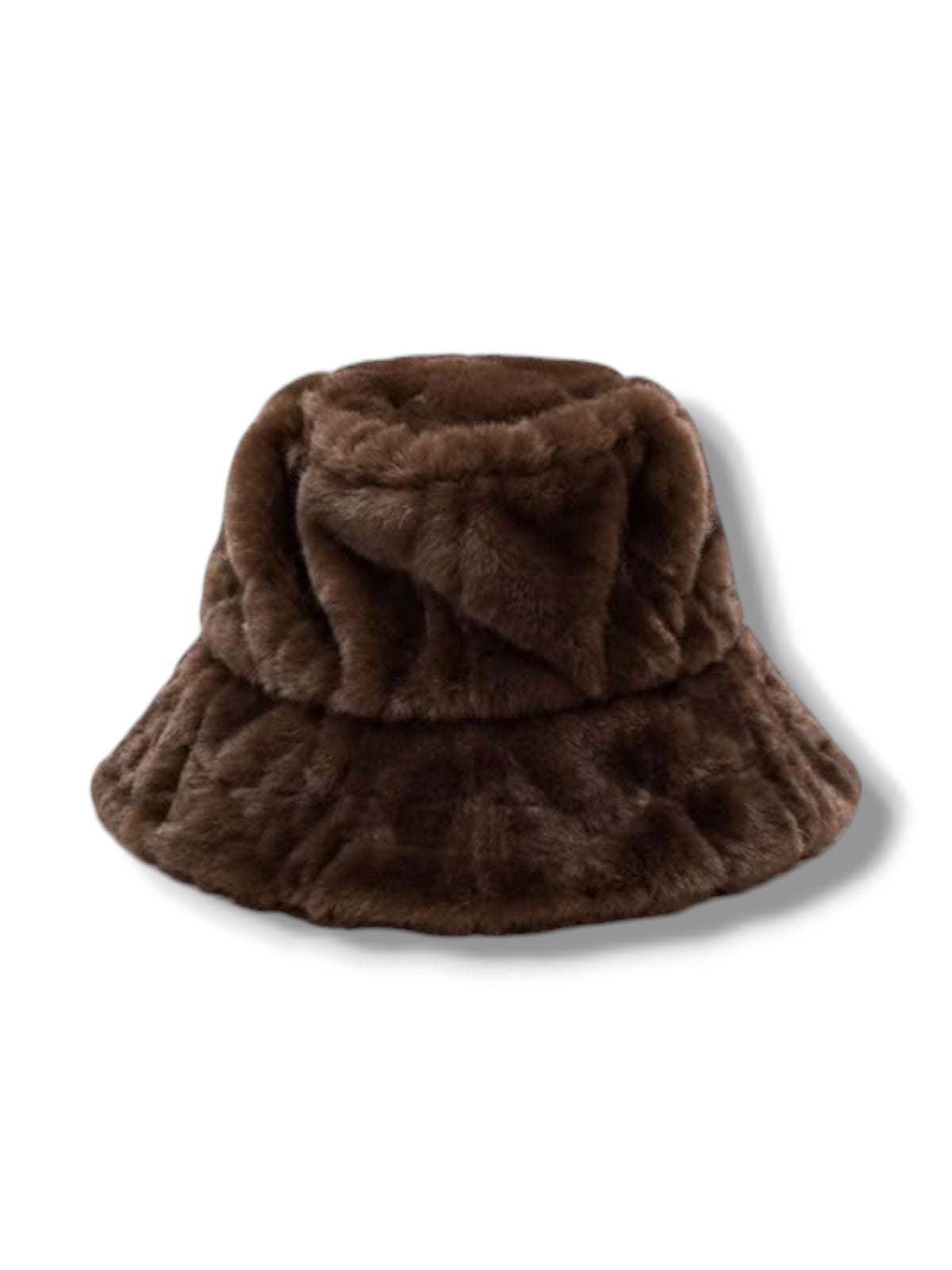 Faux Fur Bucket Hat In Brown