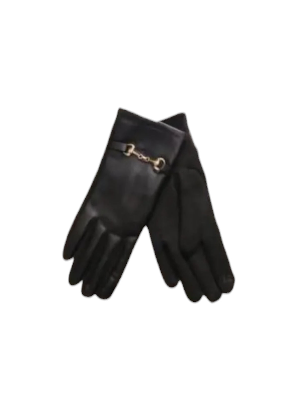 Soft Vegan Leather Gloves In Black