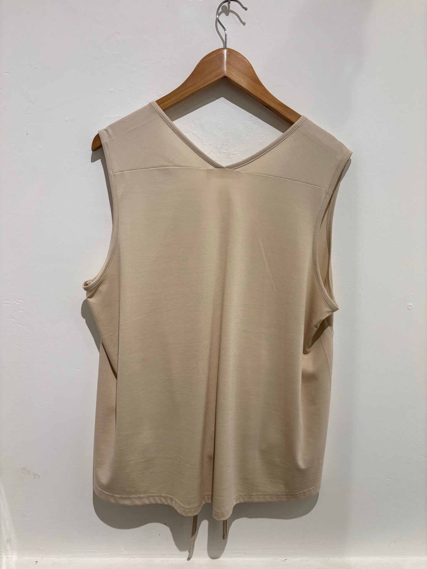 Malissa J Cream Satin Front Vest Top