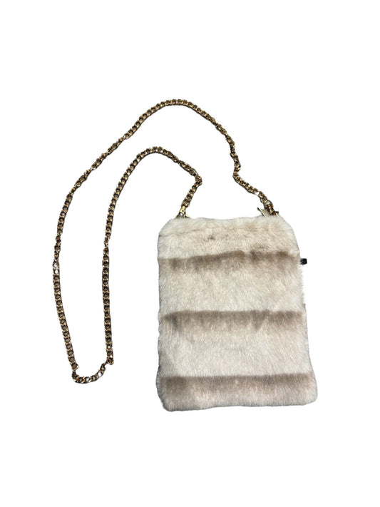 Faux Fur Cross Body Bag In Cream