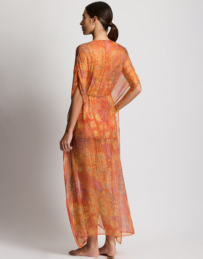 Ralph Lauren Medallion Shimmer Midi Kaftan Cover Up