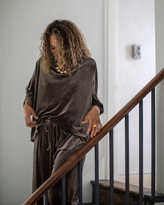 CHALK ERIN TOP | VELVET | TRUFFLE