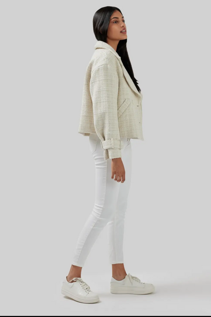 Belle & Bloom Tweed Jacket In Cream