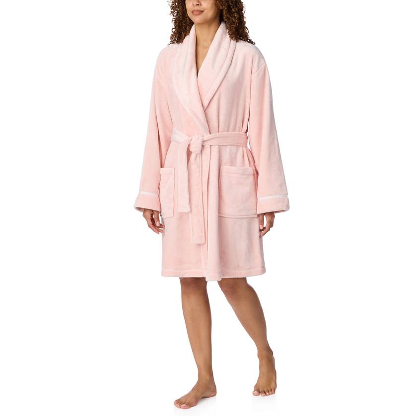DKNY Baby Pink Super Soft Short Dressing Gown