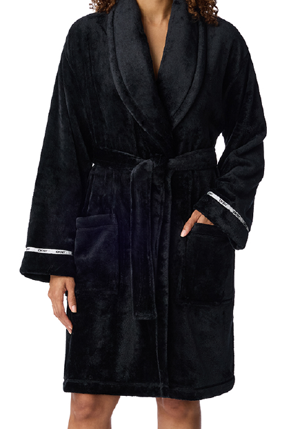 DKNY Baby Black Soft Short Dressing Gown